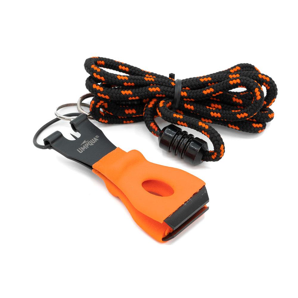 Umpqua River Grip PS Big Nippers With Lanyard in Hot Orange